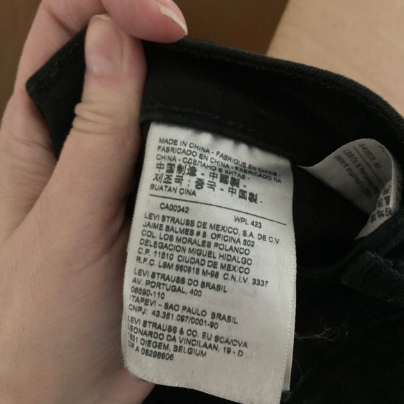 🌸Levi’s Black Mile High Super Skinny Black label & Tag Denim Jeans #Pk - Picture 3 of 9